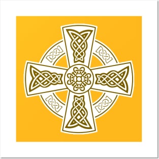 Celtic High Cross Decorative Knotwork 4 Posters and Art
